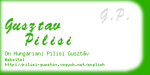 gusztav pilisi business card